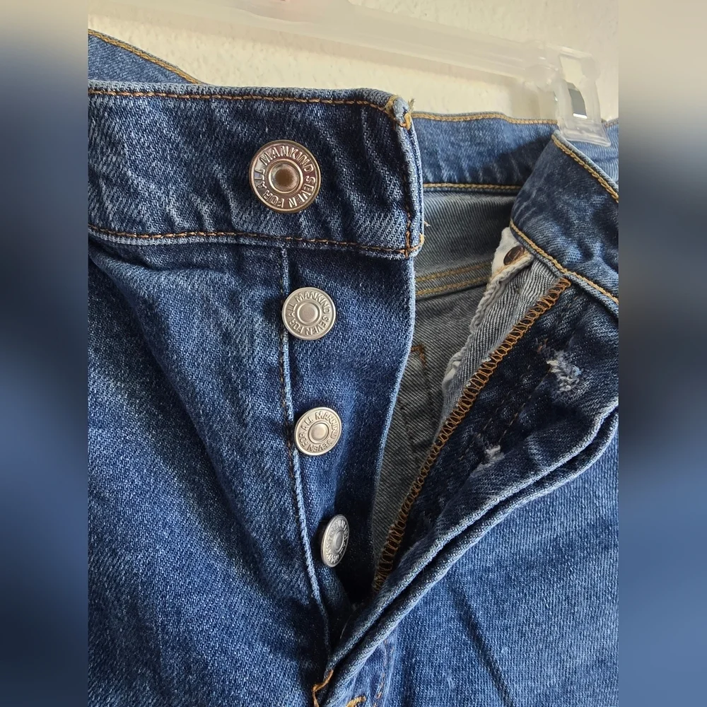 7 For All Mankind Blue Cropped Ankle Jeans - Picture 3 of 13